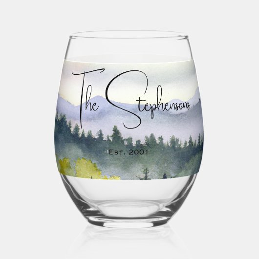 Verres à feuillage persistant personnalisés (Recto)