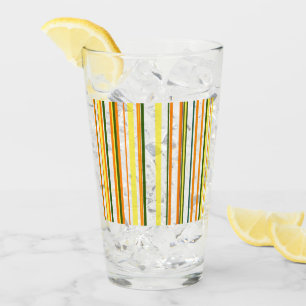 Verres à rayures blanches jaunes orange modernes t