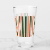 Verres à rayures orange vert blanc moderne tendanc (Dos)