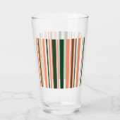 Verres à rayures orange vert blanc moderne tendanc (Devant)
