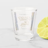 Verres à Shot de Fiançailles à l'Aquarelle | Abstr (Dos)