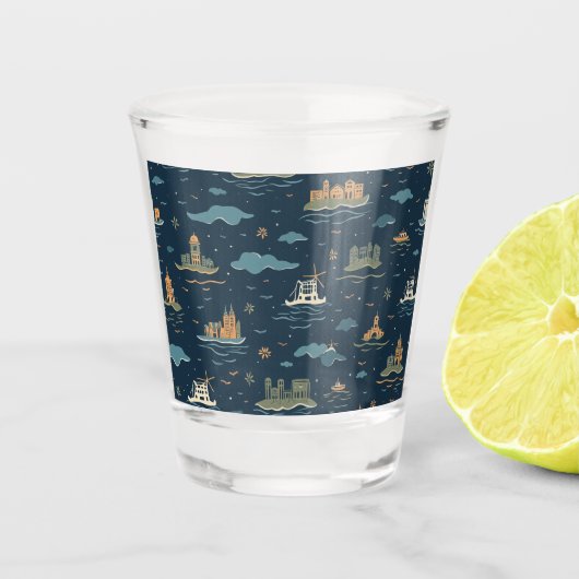 Verres à shot Design Voyage Vintage (Devant)