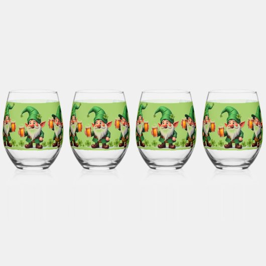 Verres à vin «À la santé du Leprechaun» (Recto)