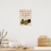 verres à vin avec affiche de raisin (Cuisine)