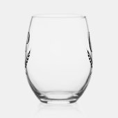 Verres à vin exclusifs personnalisés avec initiale (Gauche)