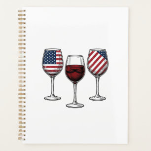 Verres à vin patriotiques dessin de t-shirt vector