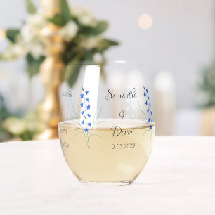 Verres à vin sans pied Bluebells