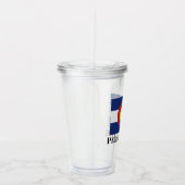 Verres acryliques de culbuteur de drapeau nommé (Droite)