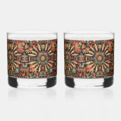 Verres Ancien Cerulean "Aztec Dream" 12oz Rocks (Verso)