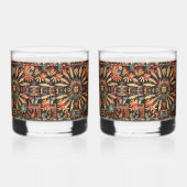 Verres Ancien Cerulean "Aztec Dream" 12oz Rocks (Droite)