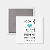 Verres Aqua Geeky Save the Date Magnet (Recto/Verso)