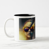 Verres brûlants Mug à deux tons, 11 oz (Gauche)