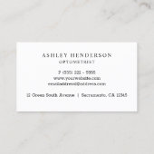 Verres| Cartes de visite optimistes (Dos)