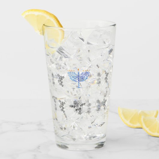 Verres Coupe menorah fleurs style vintage (Devant glace)