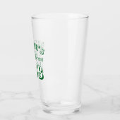 Verres de bière verte Votre Pub Année Établie (Gauche)