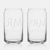 Verres de mariage pour couples de jeunes mariés Mo (Verso)