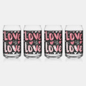 Verres en boîte imprimés Cœurs & Amour (Dos)