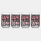 Verres en boîte imprimés Cœurs & Amour (Recto)