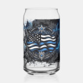Verres en canette imprimés Back the Blue (Recto)