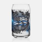 Verres en canette imprimés Back the Blue (Verso)