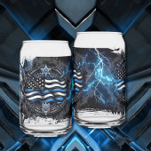Verres en canette imprimés Back the Blue