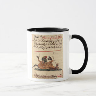 Verrichting op een paard, illustratie mok