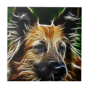 Verrijking Duitse Shepherd Dog Tegeltje
