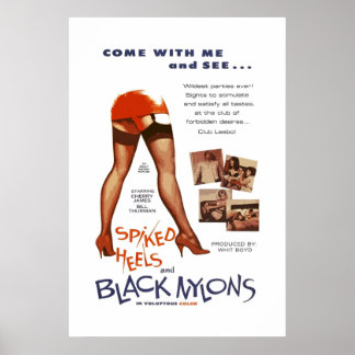 Verrijkte spieren en zwarte nylonen poster