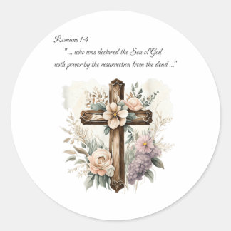 Verrijzenis, Bijbelcitaat, Geloof, Christendom, Jo Ronde Sticker