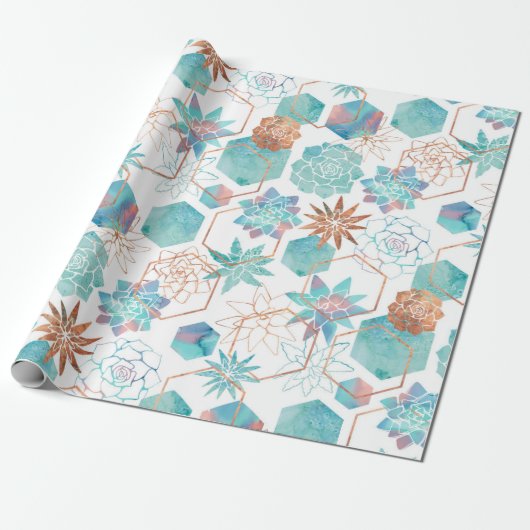 verroeste koperwoestijn cadeaupapier (Uitgerold)