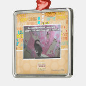 Verroofd roze metalen ornament (Links)