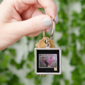 Verroofd roze sleutelhanger (Hand)