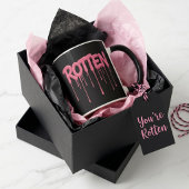 Verrotte Roze Druipende Tekst Typografie Mok