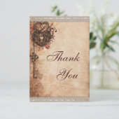 Verrouillage cardiaque vintage et Merci Mariage cl (Debout devant)