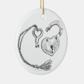 Verrouillage du coeur et ornement clé (Droite)