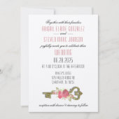 Verrouillage et clé Mariage Suite Invitation offic (Devant)