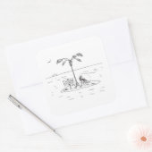 Verrouillage Gros autocollants carrés (Enveloppe)