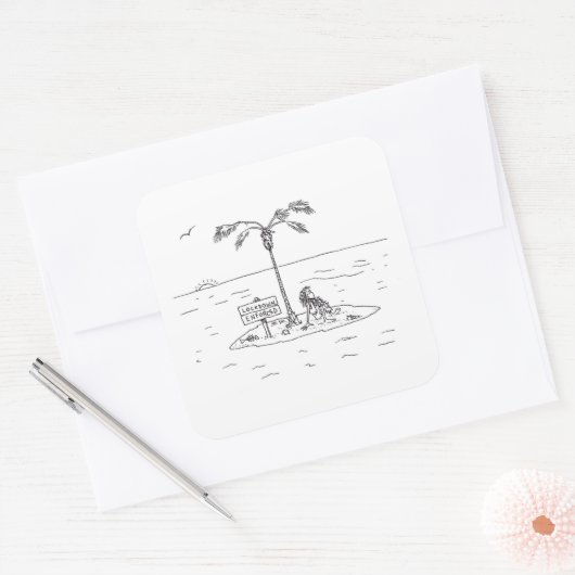 Verrouillage Gros autocollants carrés (Enveloppe)