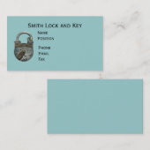 Verrouillage vintage et Carte de visite de clé (Devant / Derrière)