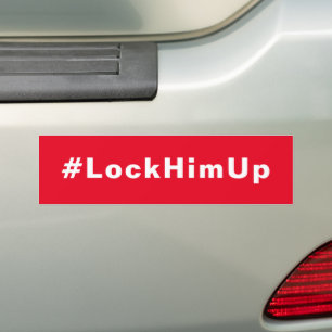 Verrouillez-le #LockHimUp Sticker rouge blanc pare