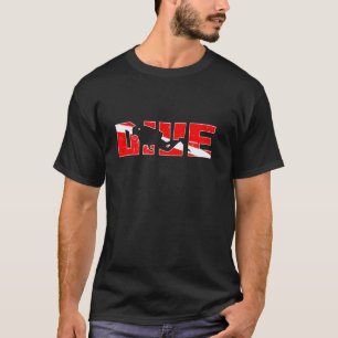 Verrukkelijk Grappige Versleten Duikvlag USA Vlag T-shirt