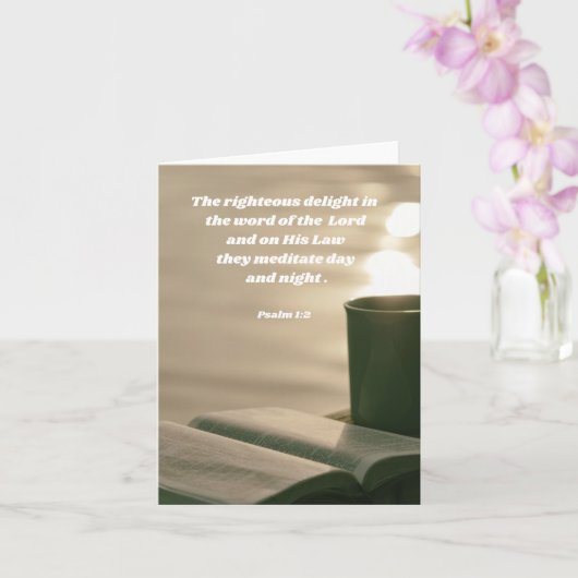 Verrukking in het Woord van God Psalm 1:2 Bijbelve Kaart (Orchidee)