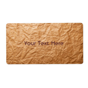 Verrukt beige papier etiket