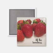 Vers aardbeien Magnet Magneet (Voorkant / Achterkant)