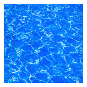 Vers blauw water foto afdruk