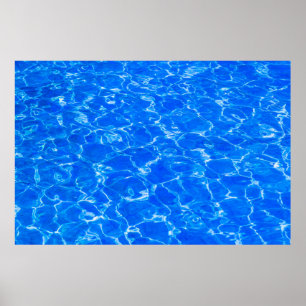 Vers blauw water poster