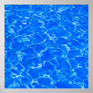 Vers blauw water poster