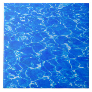 Vers blauw water tegeltje