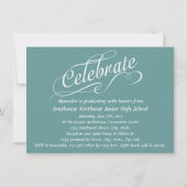 Vers blauw Zonnevel de Ontvanging van het Afstuder Kaart (Achterkant)