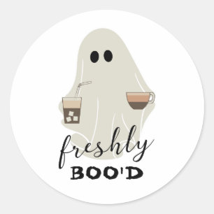 Vers Boo'd   Halloween Schattigee spook Ronde Sticker